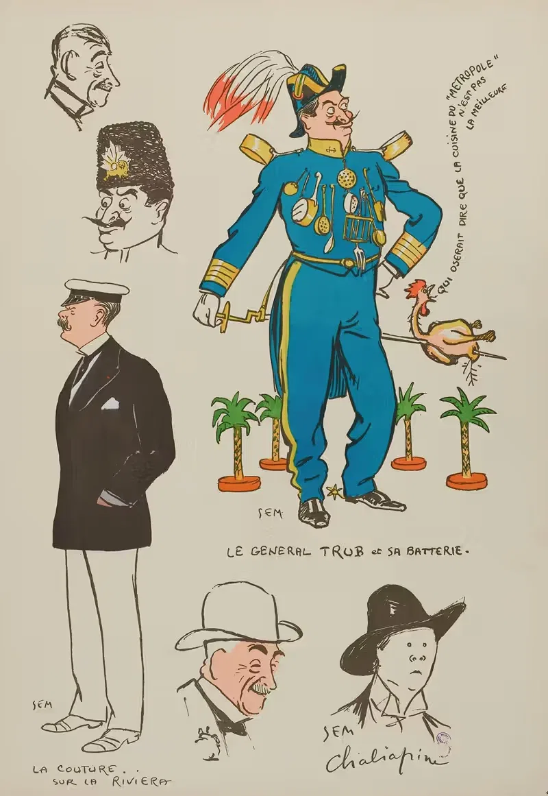 le général Trub et sa batterie by Жорж Гурсат, 1913 — digital art print download
