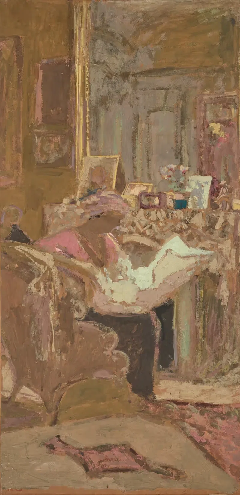 Étude pour 'Madame Hessel lisant son journal devant la cheminée' — Édouard Vuillard