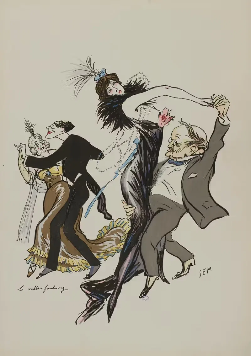 le noble faubourg by Georges Goursat (Sem), 1913 — digital art print download