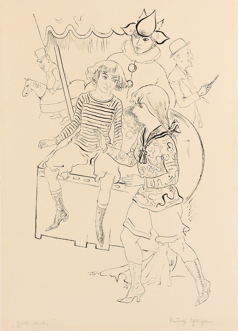 Zirkuskinder by Рудольф Шлихтер, 1924 — digital art print download