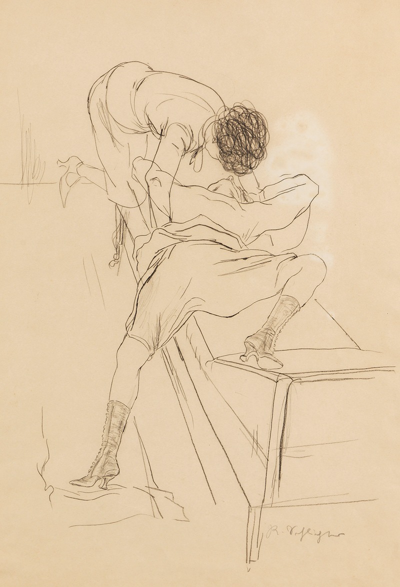 Zwei Gespielinnen by Рудольф Шлихтер, 1922 — digital art print download