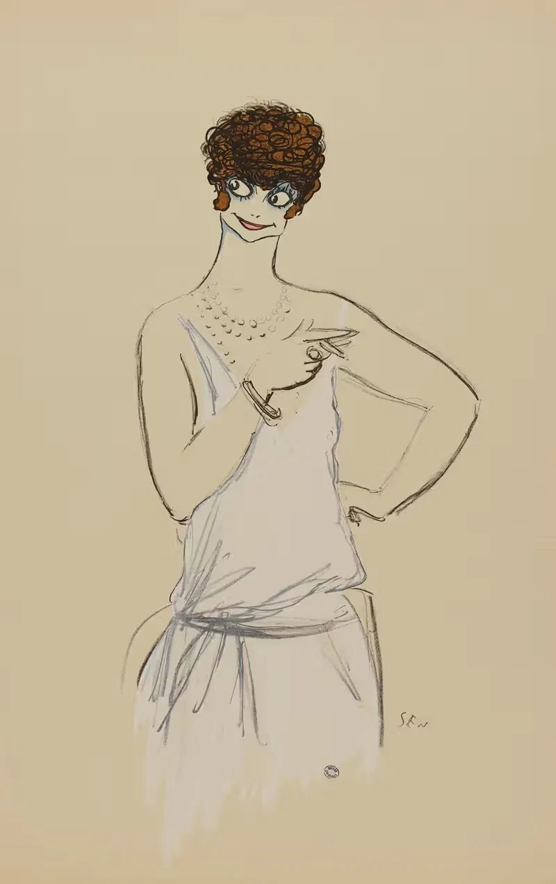 Maud Loty by Georges Goursat (Sem), 1920 — digital art print download