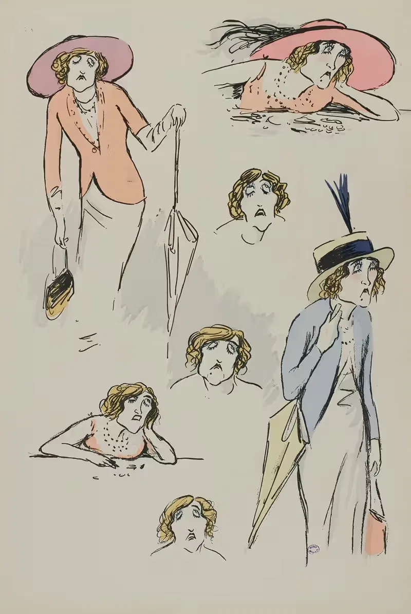 Mme Morlange by Georges Goursat (Sem), 1912 — digital art print download