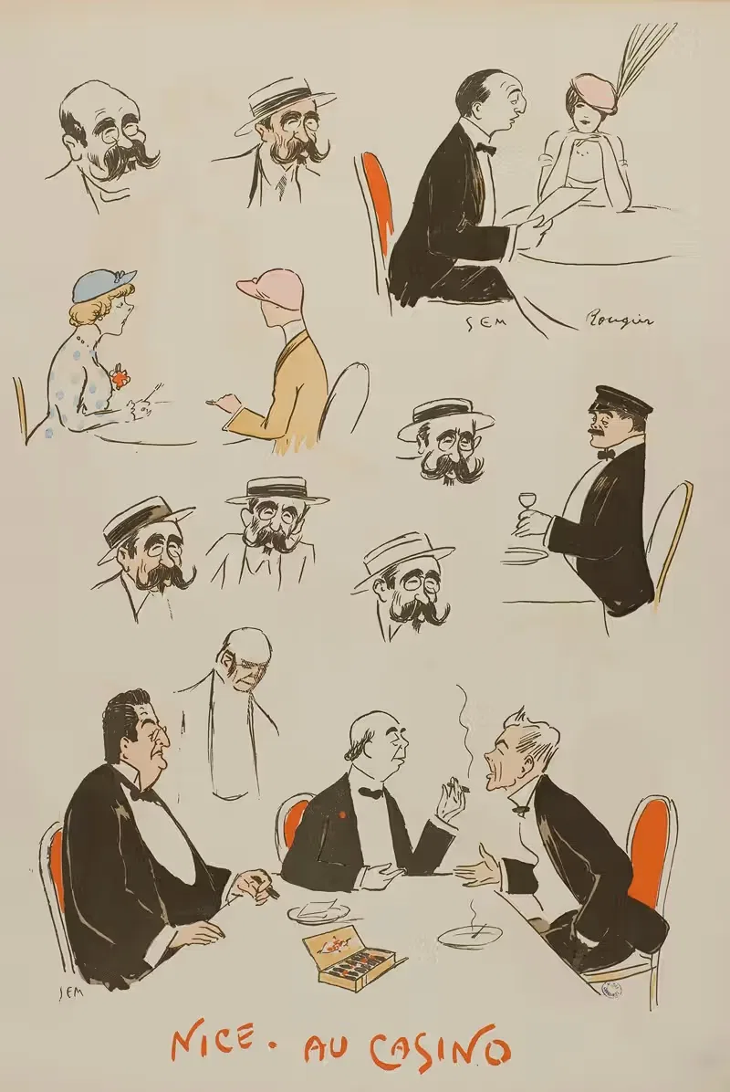 Ницца – В Казино by Жорж Гурсат, 1913 — digital art print download