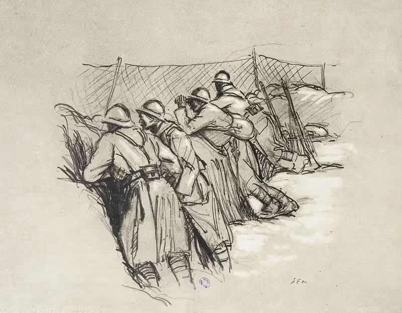 Наблюдение в траншеях by Жорж Гурсат, 1917-1918 — digital art print download