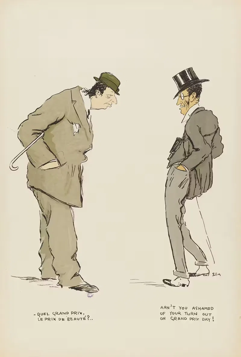 Quel grand prix, le prix de beauté — Georges Goursat (Sem)