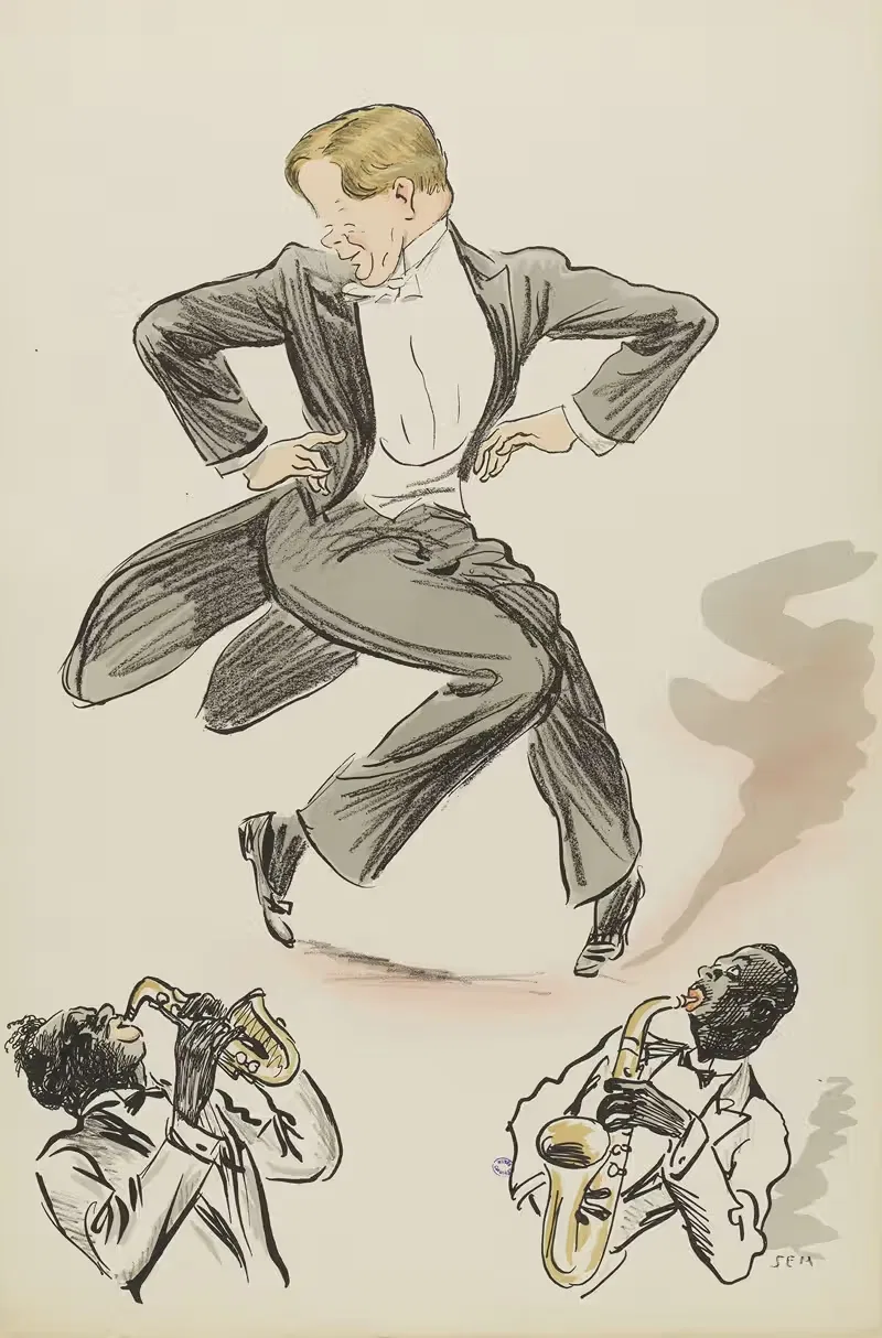 Rip danse le charleston by Georges Goursat (Sem), 1927 — digital art print download