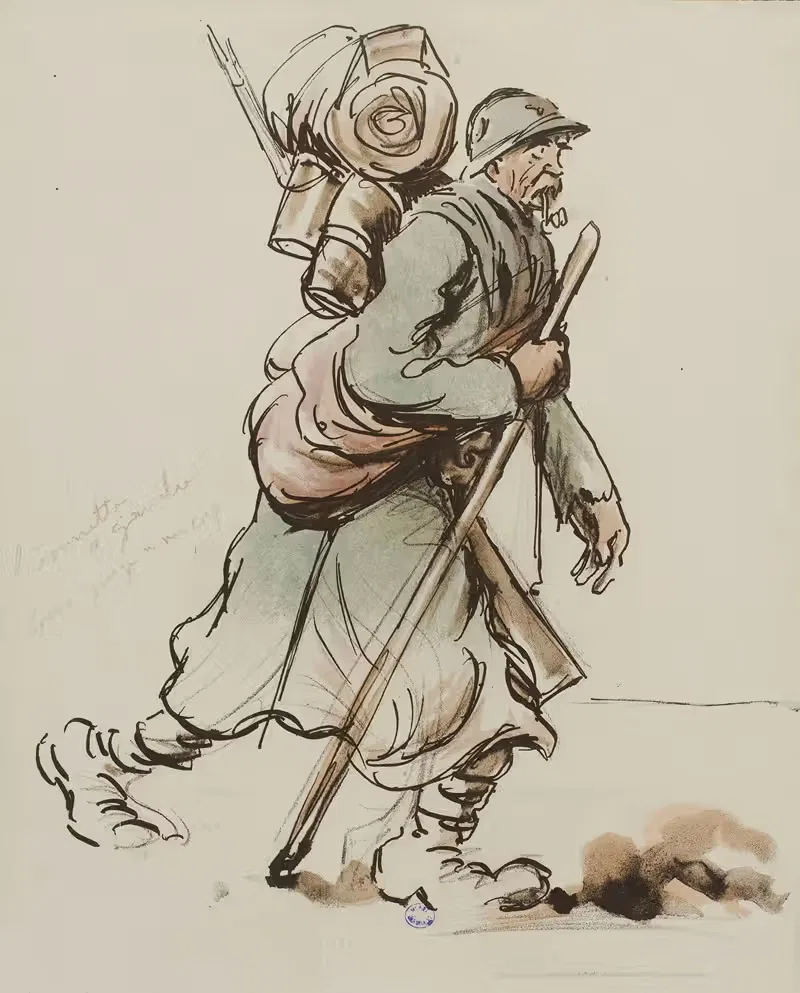 Солдат с трубкой by Жорж Гурсат, 1915-1916 — digital art print download