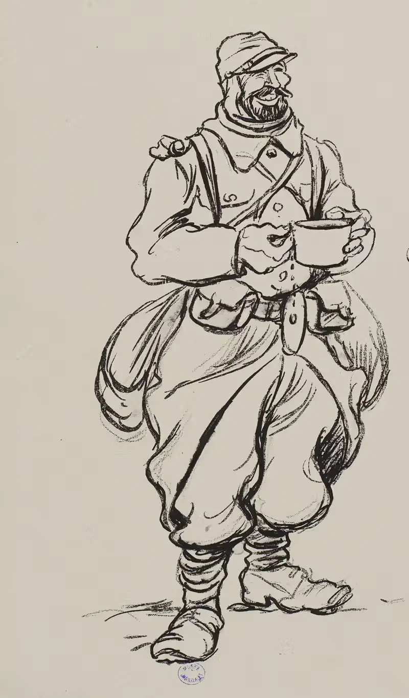 Солдат, держащий четвертак by Жорж Гурсат, 1915-1916 — digital art print download