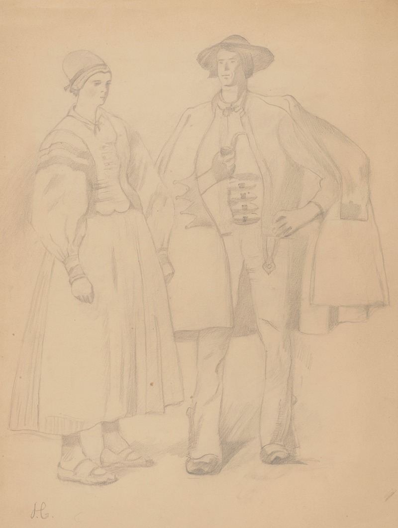 Góral i góralka by Станислав Чайковский, 1954 — digital art print download