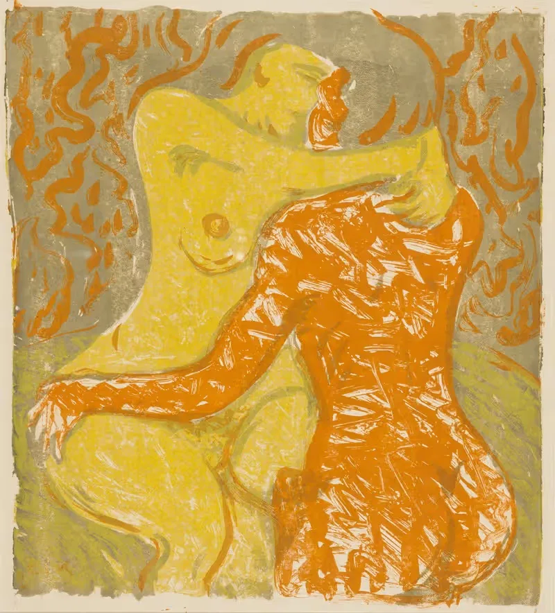 Сцена любви by Эрнст Людвиг Кирхнер, 1908 — digital art print download