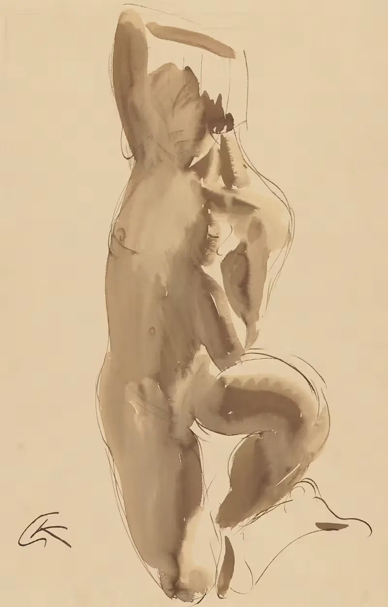 Ню by Георг Колбе — digital art print download