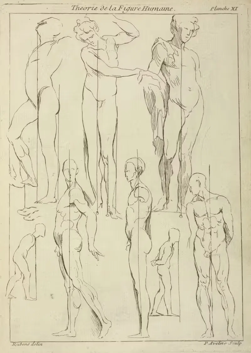 Studies of figures in upright positions — Peter Paul Rubens