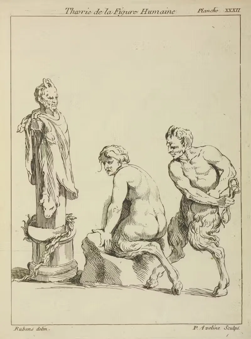 Two satyrs, and the head of a satyr — Peter Paul Rubens