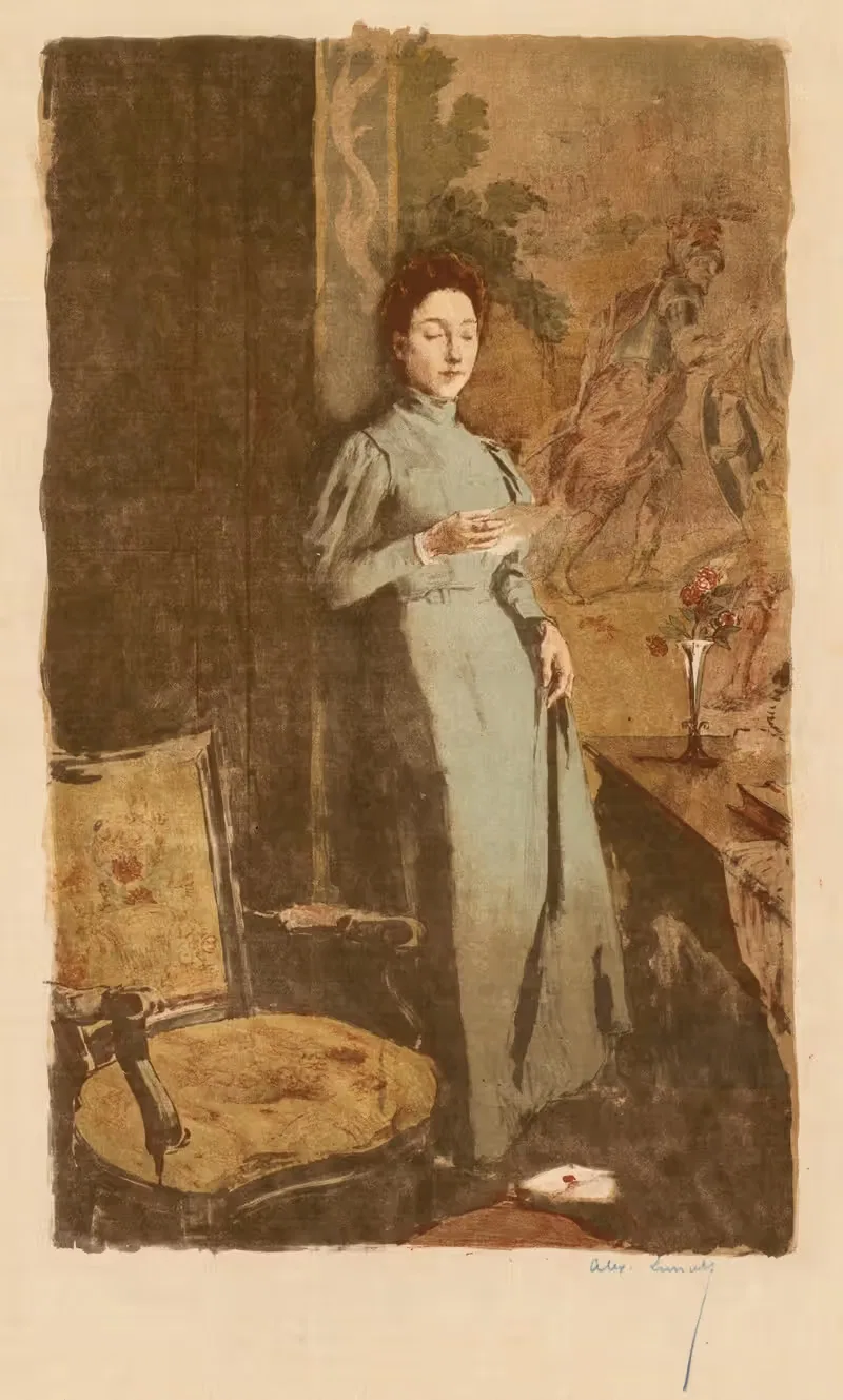 Письмо (La Lettre) by Александр Люноа, 1894 — digital art print download