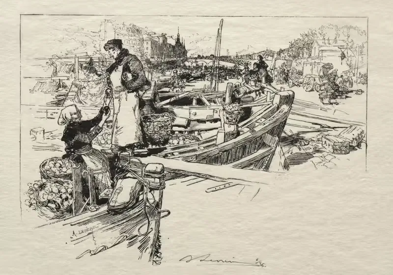 Яблочный рынок, № 1 by Огюст Луи Лепер, 1890 — digital art print download