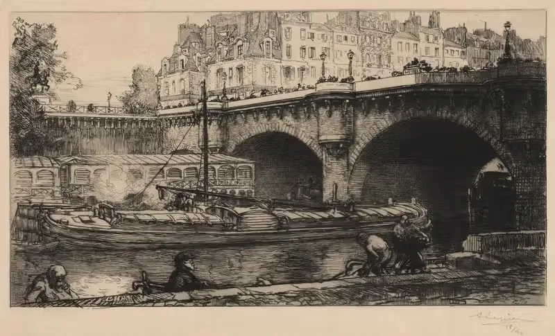 Le Pont Neuf by Auguste Louis Lepère, 1901 — digital art print download