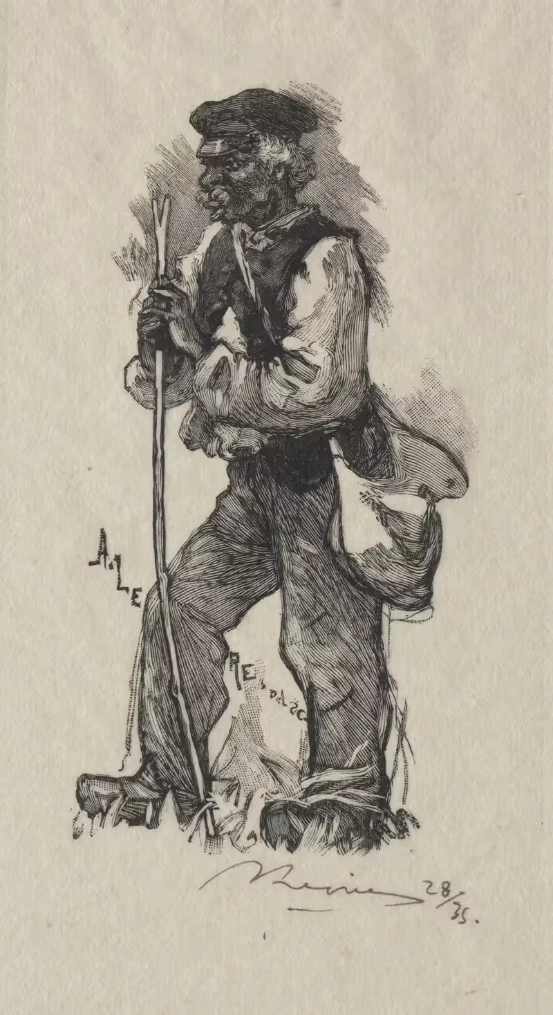 Ловец змей by Огюст Луи Лепер, 1889 — digital art print download