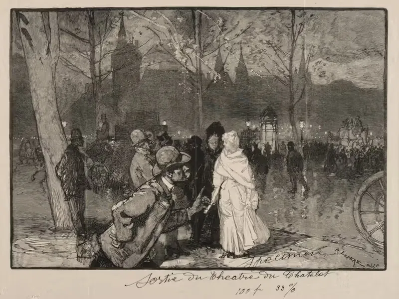Выход из театра Шатле by Огюст Луи Лепер, 1888 — digital art print download
