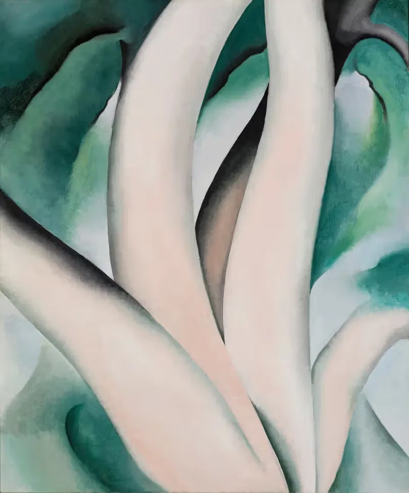 Birch Trees at Dawn on Lake George — Georgia O’Keeffe