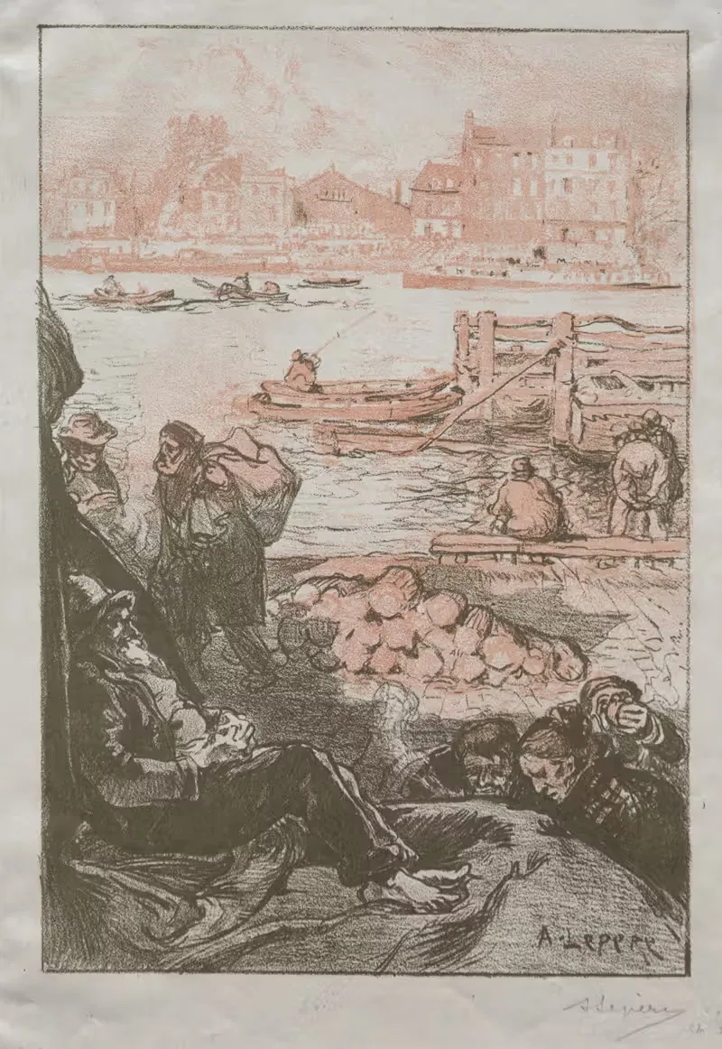 The River Porter, Monday by Auguste Louis Lepère, 1897 — digital art print download