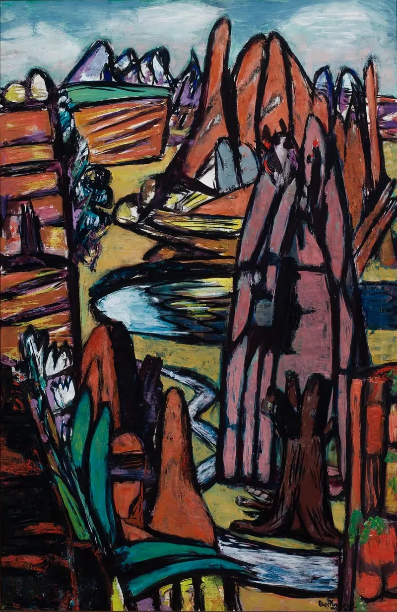 Гигантский камень – Скалистый пейзаж by Макс Бекманн, 1949 — digital art print download