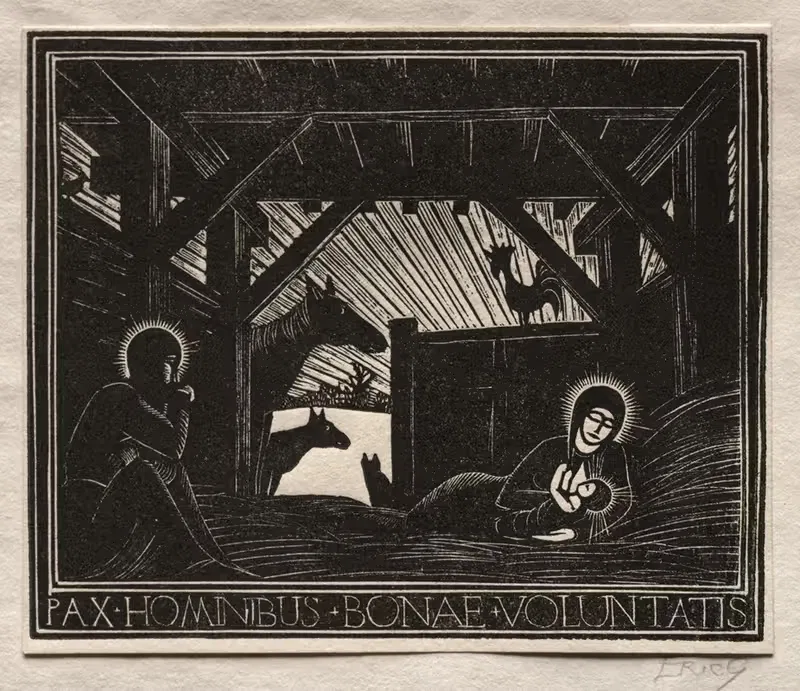 Рождественские подарки; Рассвет by Эрик Гилл, 1916 — digital art print download