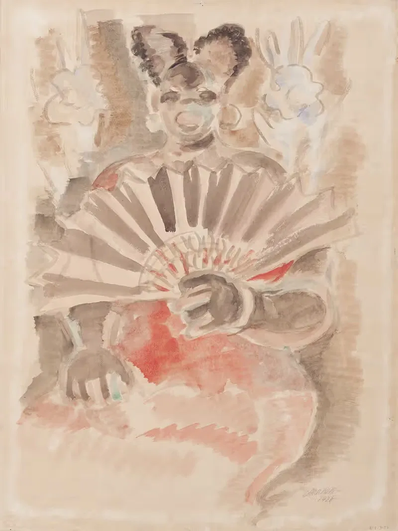 Черная из веера by Рафаэль Баррадас, 1928 — digital art print download