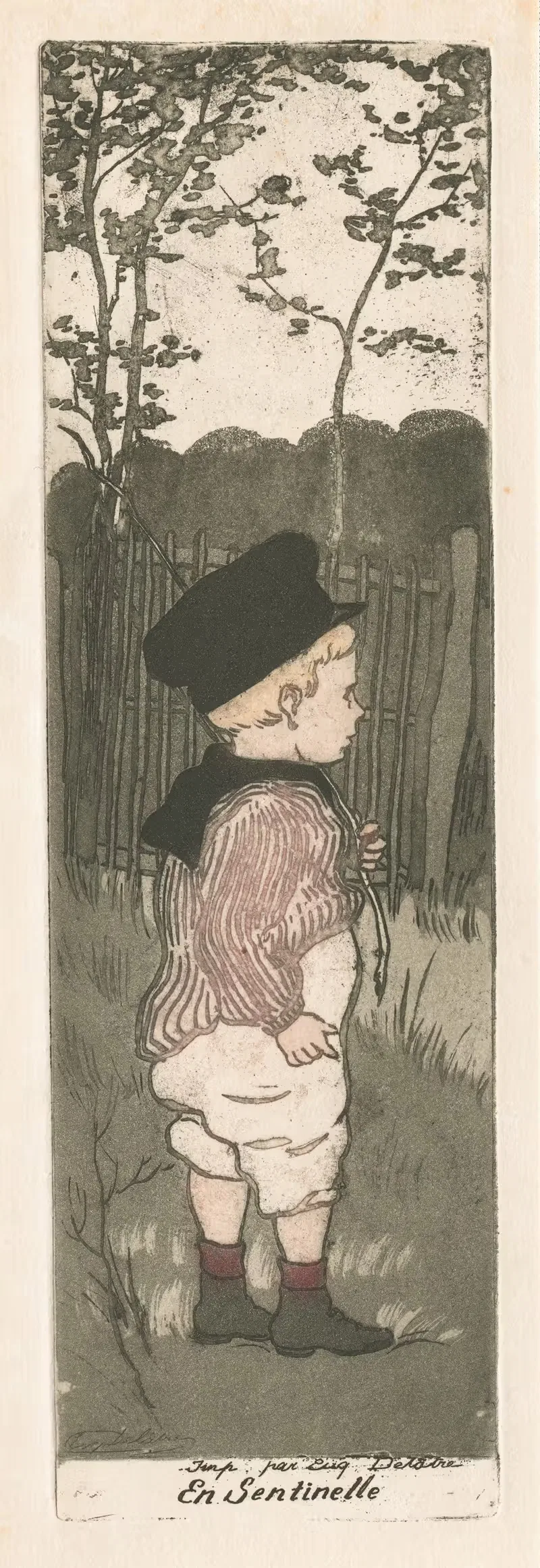 На посту by Южен Делатр, c. 1905 — digital art print download