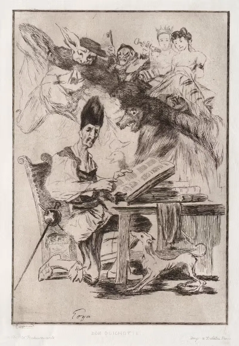 Дон Кихот, по Гое by Феликс Браккемонд, 1860 — digital art print download