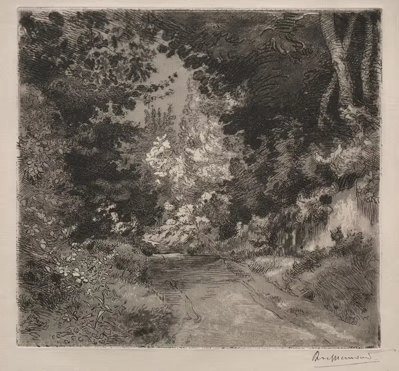 Дорога к Севру by Феликс Браккемонд, c. 1872 — digital art print download