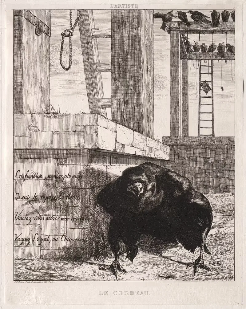 Ворон by Феликс Браккемонд, 1854 — digital art print download