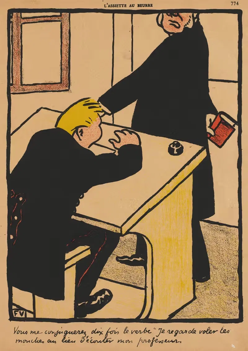 Crimes And Punishments; You shall conjugate… — Félix Vallotton