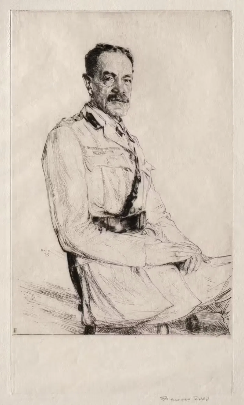 Генерал-майор сэр Джон Эдвард Купер by Фрэнсис Додд, 1919 — digital art print download