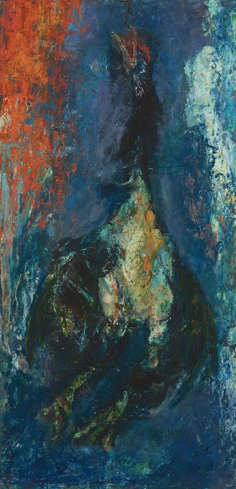 Цыпленок на синем фоне by Шаим Сутин — digital art print download
