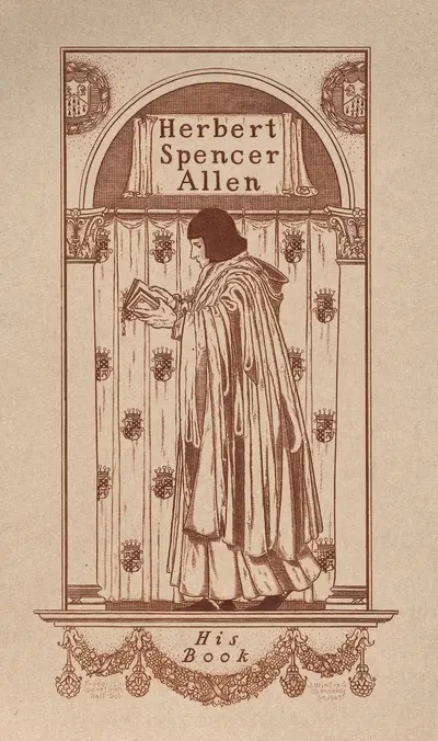 Herbert Spencer Allen, His Book inscribed by Frederick Garrison Hall, 1903 — digital art print download
