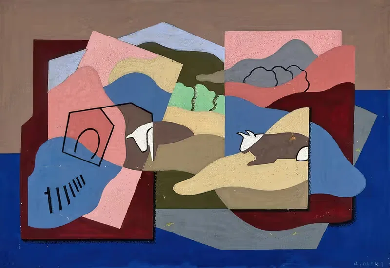 Les boeufs dans la montagne — Georges Valmier