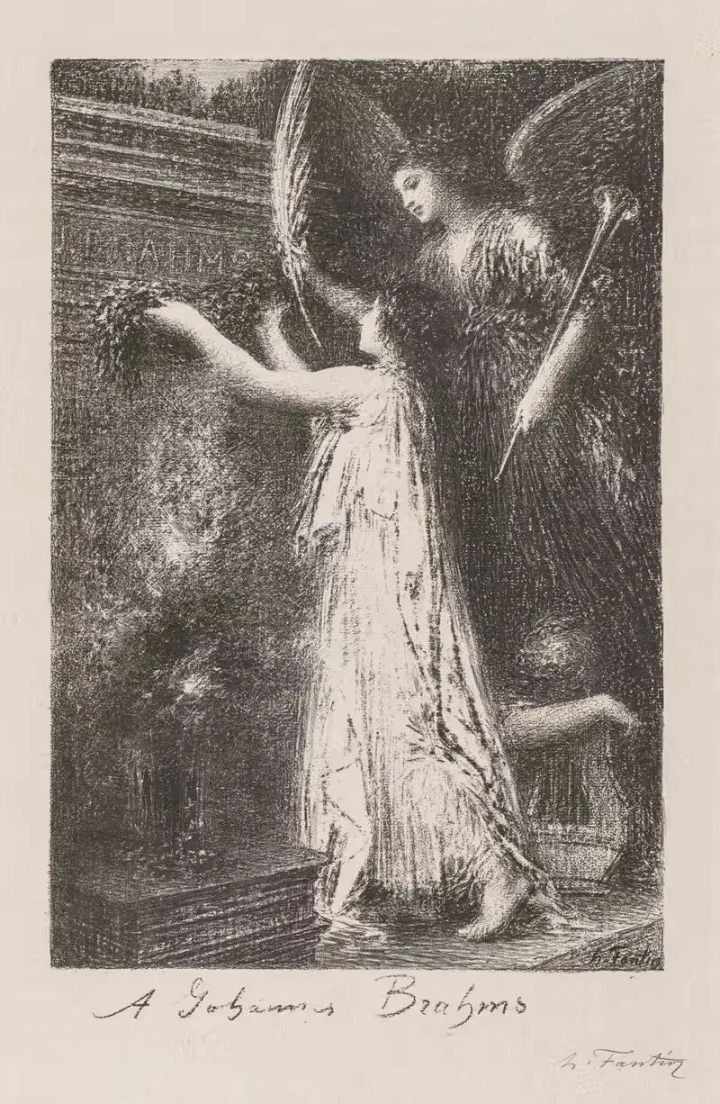 À Johannes Brahms by Henri Fantin-Latour, 1900 — digital art print download