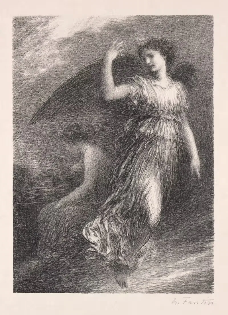 Рай и Пери – Дебют by Анри Фантен-Латур, 1901 — digital art print download