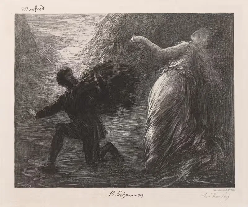 Манфред и Астарта by Анри Фантен-Латур, 1879 — digital art print download