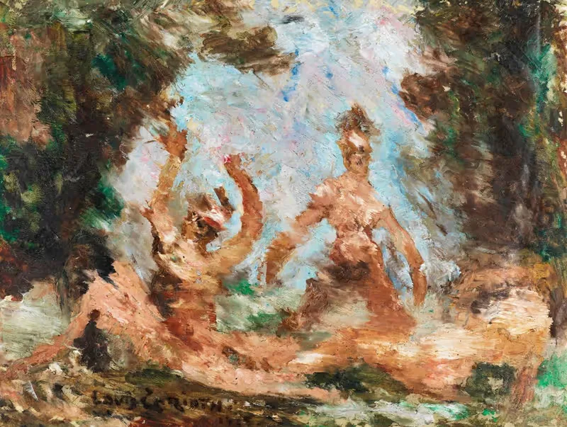 Купальщики на улице by Ловис Коринт, 1925 — digital art print download