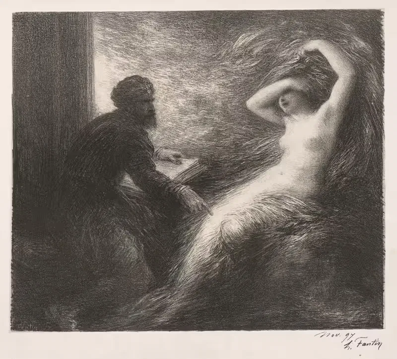 Призыв Кундри by Анри Фантен-Латур, 1898 — digital art print download