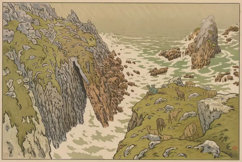 Aspects of Nature; The Cliff — Henri Rivière