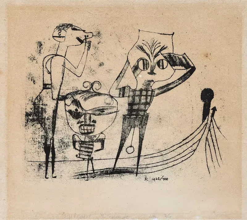 Vulgar Comedy (Vulgäre Komödie) — Paul Klee