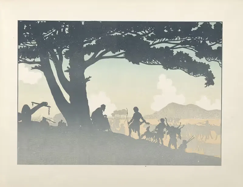Блудный сын; страница 9 by Анри Ривьер, 1895 — digital art print download