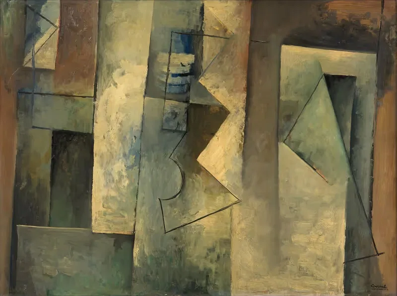 Без названия (Коричневая композиция II) by Юла Чаповал, 1948 — digital art print download
