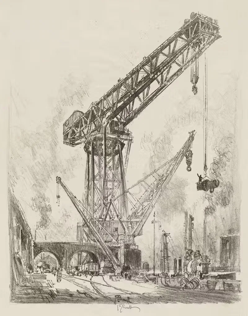 Сделано в Германии, Великий журавль by Джозеф Пеннел, 1916 — digital art print download