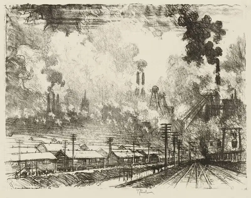 The Coal Mines by Joseph Pennell, 1916 — digital art print download