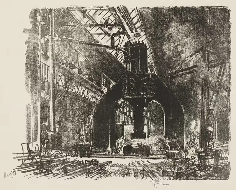 The Great Hammer by Joseph Pennell, 1916 — digital art print download