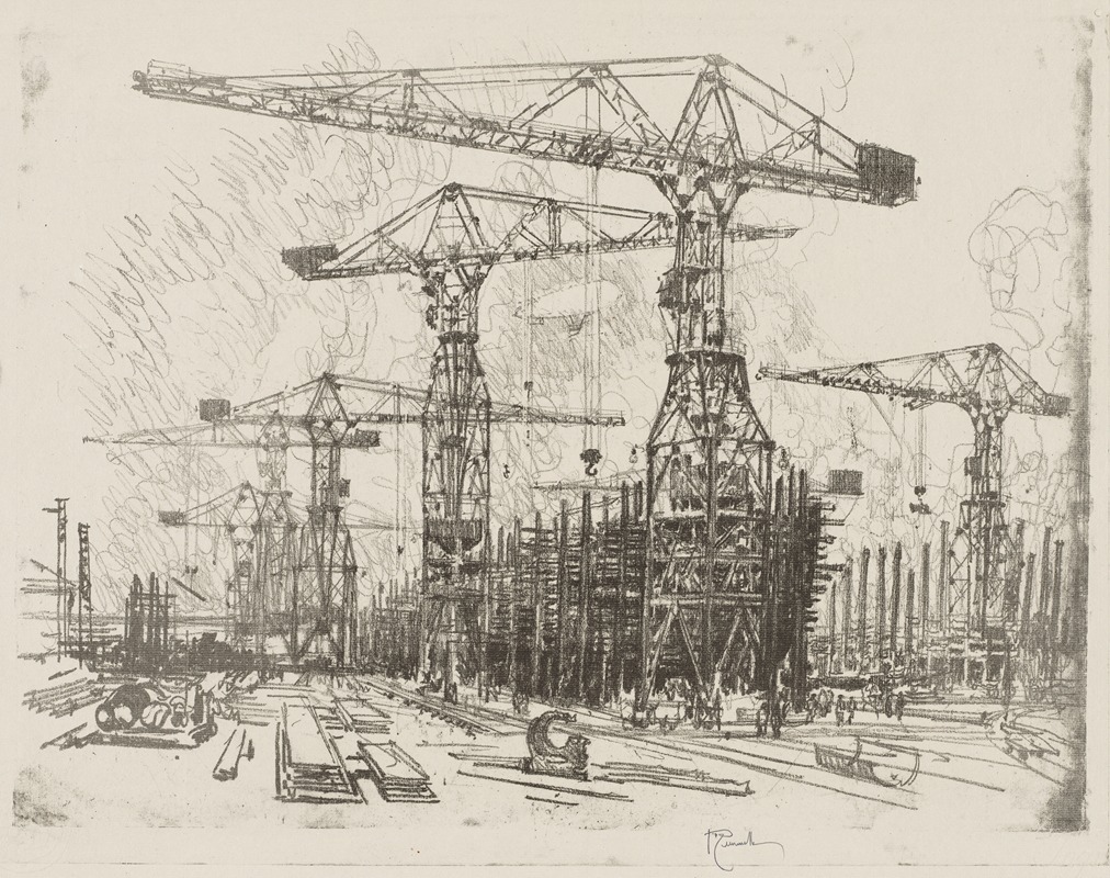 Старый верфь by Джозеф Пеннел, 1916 — digital art print download